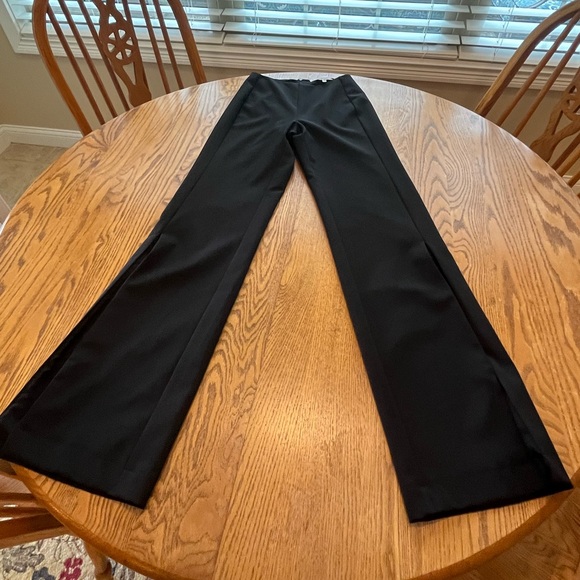 LOVERS + FRIENDS Black Lined Split Hem Flare Pants Size XS 32.5” Inseam - Picture 2 of 12